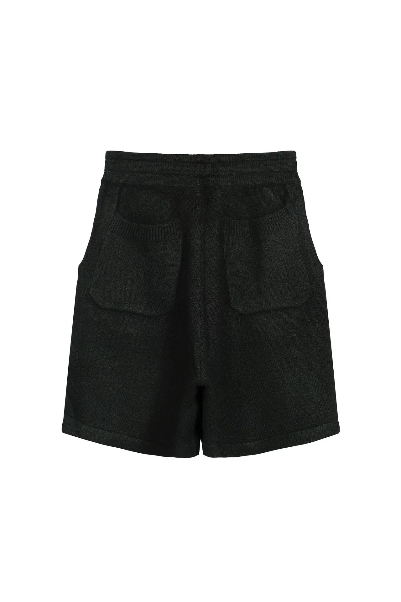 Design CB Logo Knit Shorts Black White Beige Shorts - 6