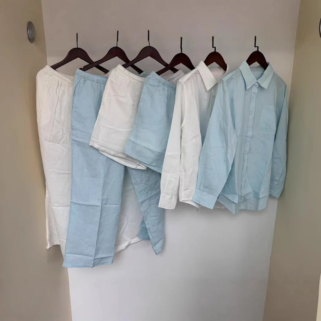 Ralph 2025 Spring Men's Linen Wrinkle-Free Versatile Long Sleeve Shirt