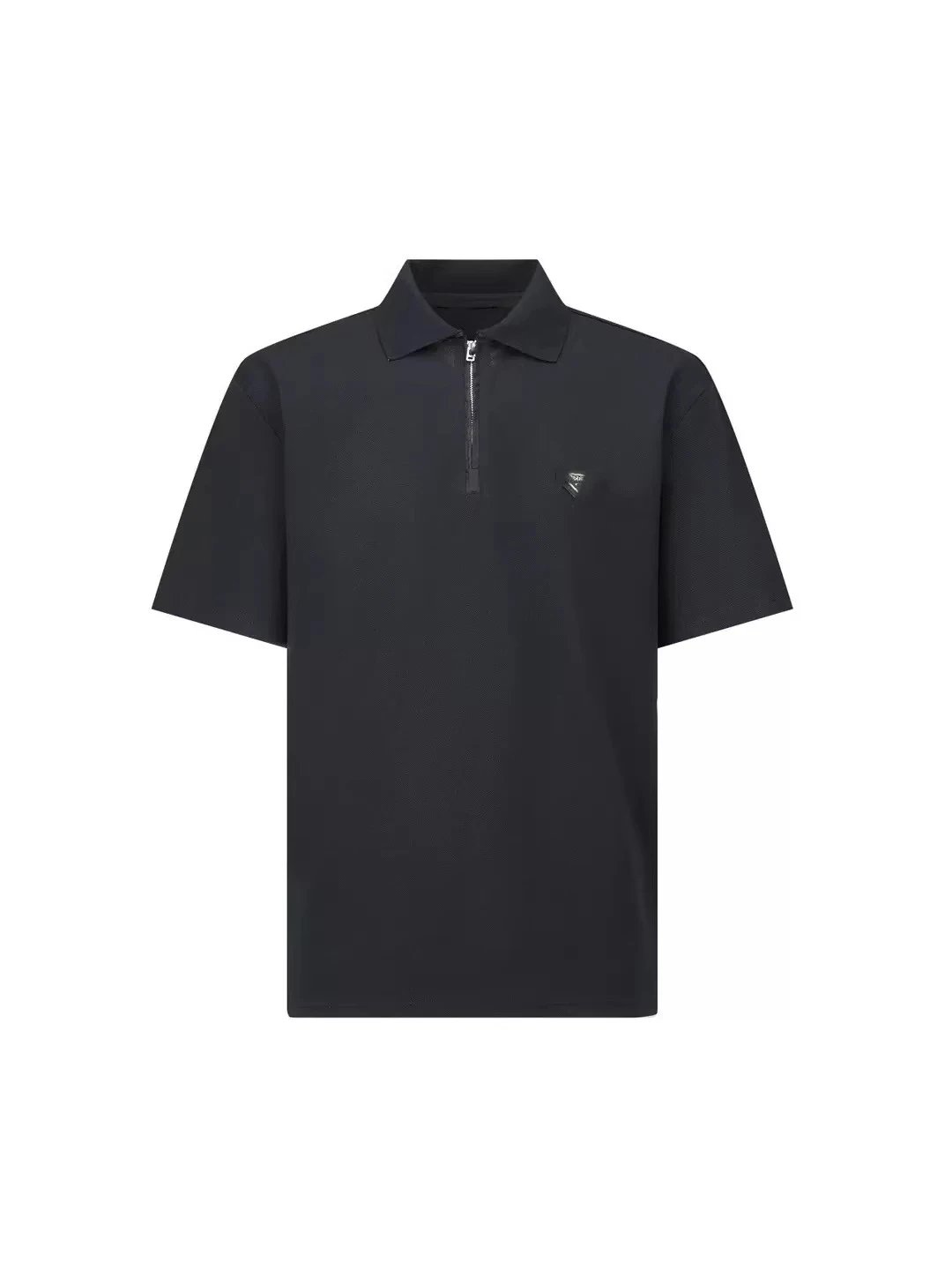 Prada Re-Nylon Zip Polo Army Green Polo Polo Shirt - 10