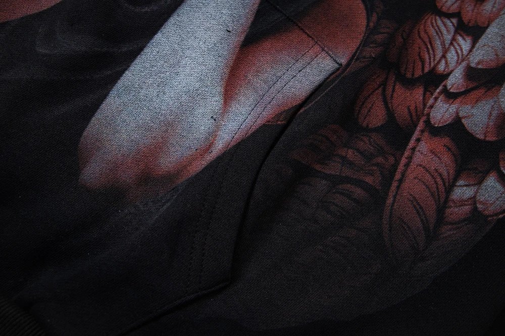 Design Mixed Emotion Emotion Graphic Hoodie Black Hoodie - 19