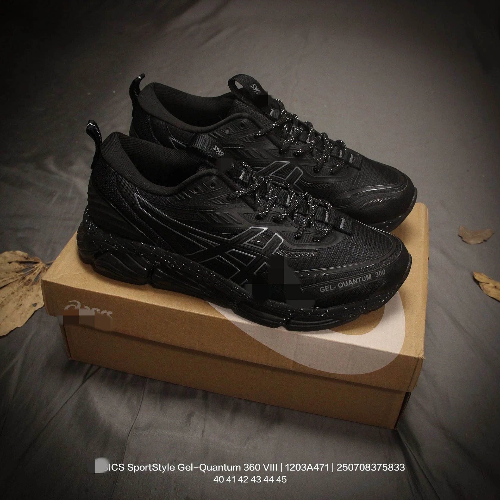 Asics Gel-Quantum 360 VIII Black Sneakers Running Shoes - 16