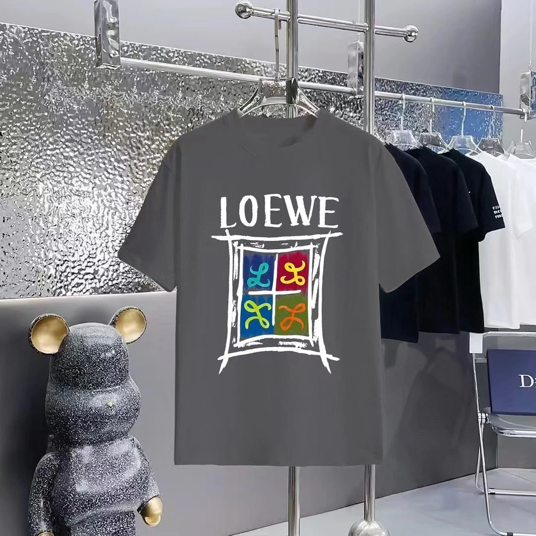 Loewe Puzzle Logo Graphic T-Shirt Gray - 1