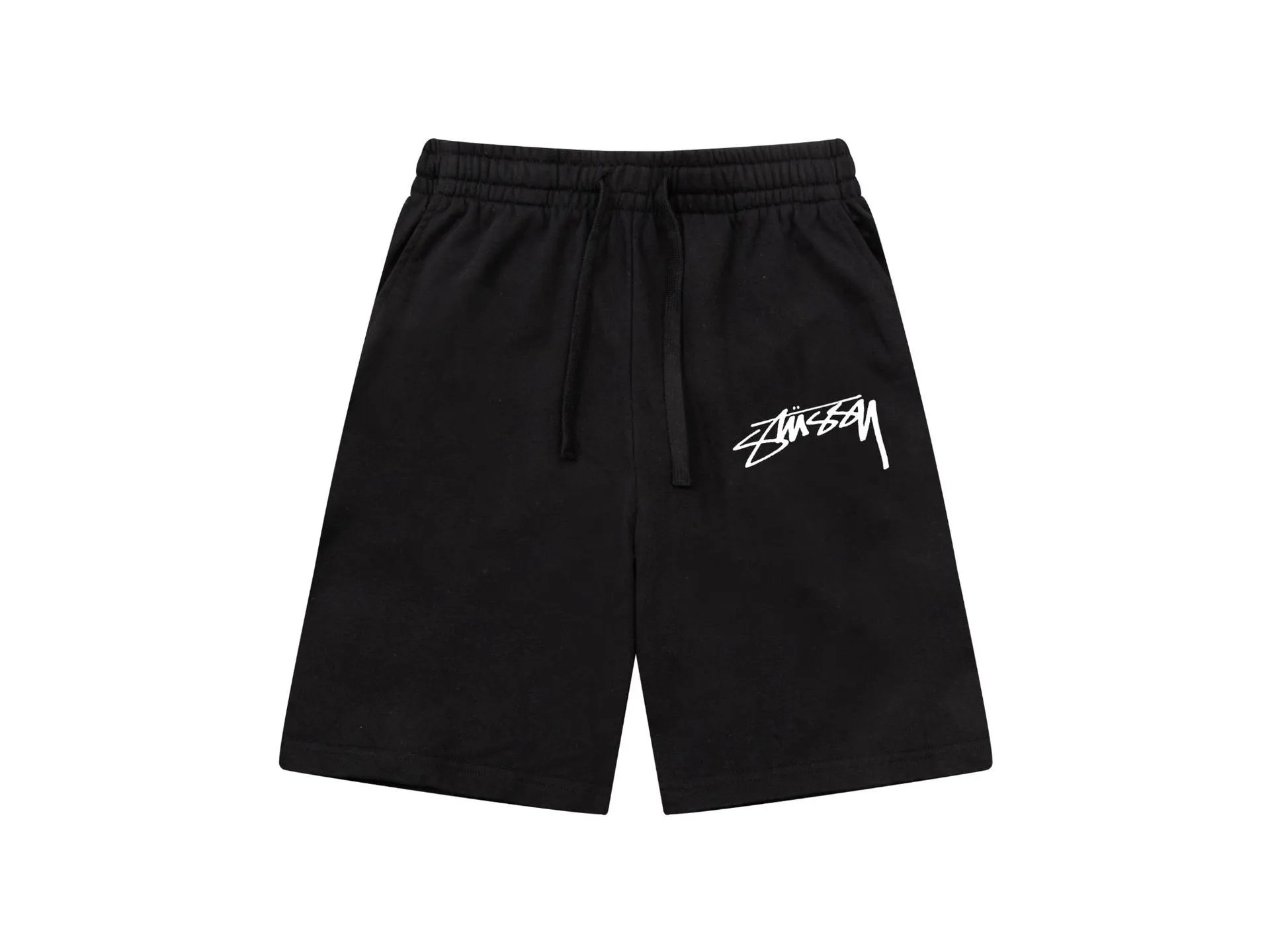 Stussy Logo Print Black Sweatshorts Shorts - 8