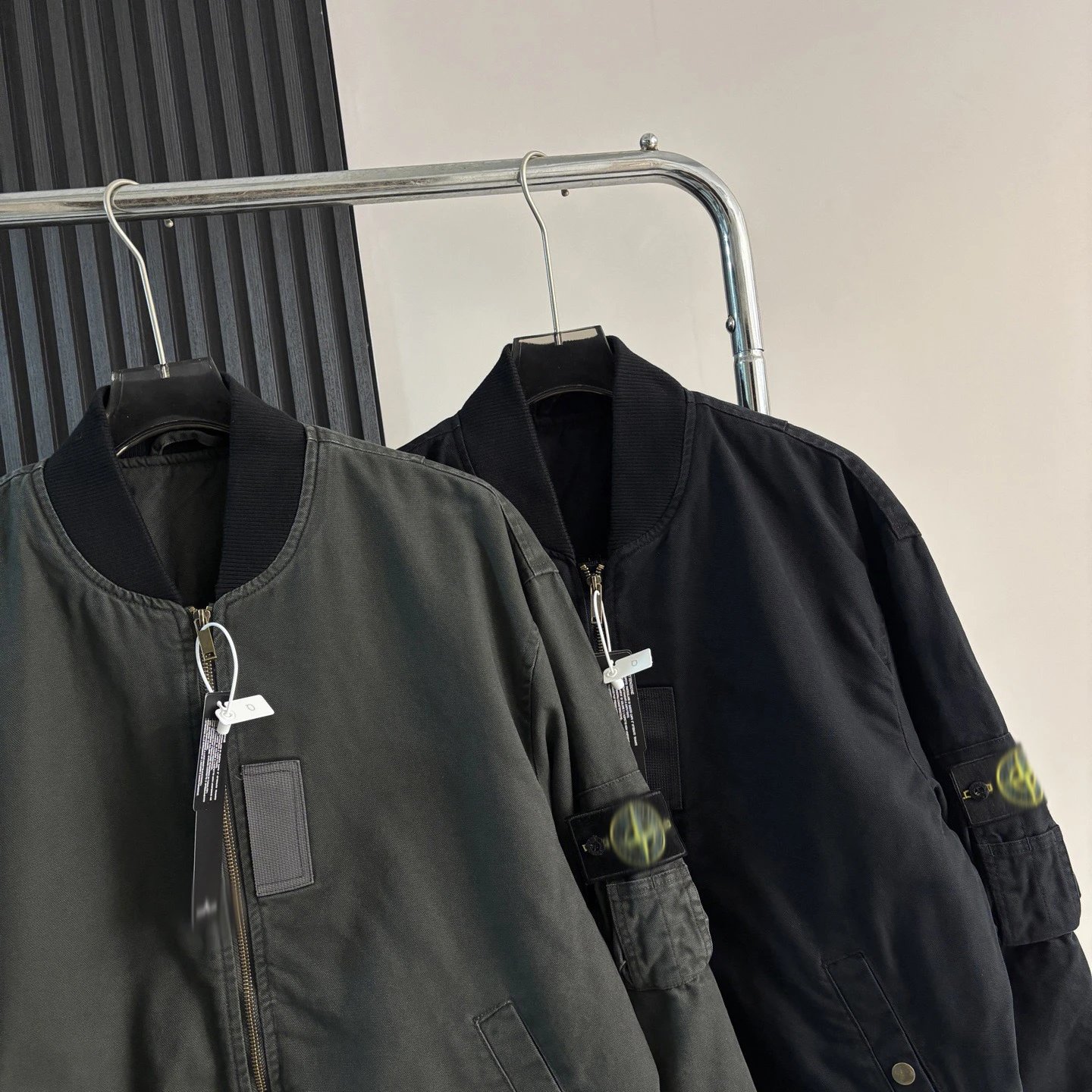 Stone Island Bomber Jacket Dark Gray Outerwear - 6