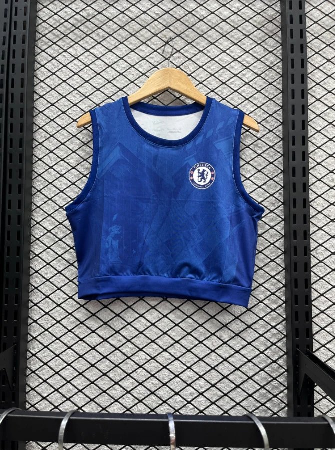 CBF Brasil Performance Crop Top Blue Vest Top - 15