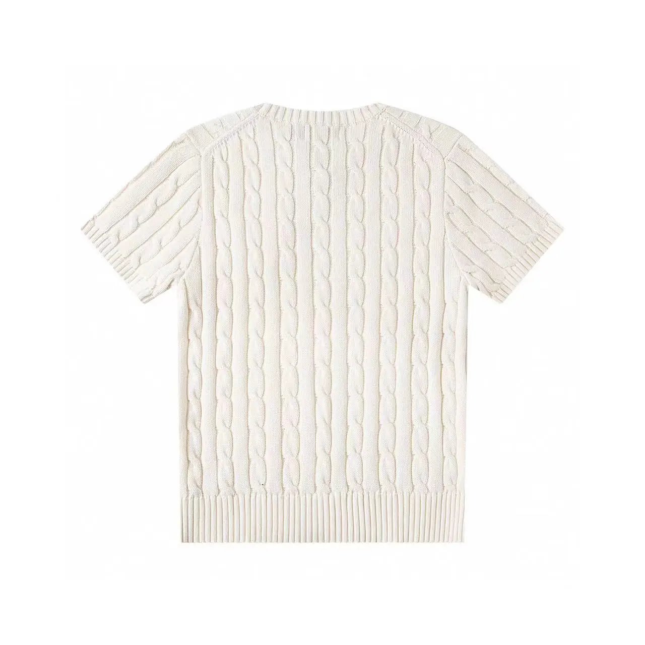 Polo Ralph Lauren Cable Knit Short-Sleeve Sweater Purple - 4