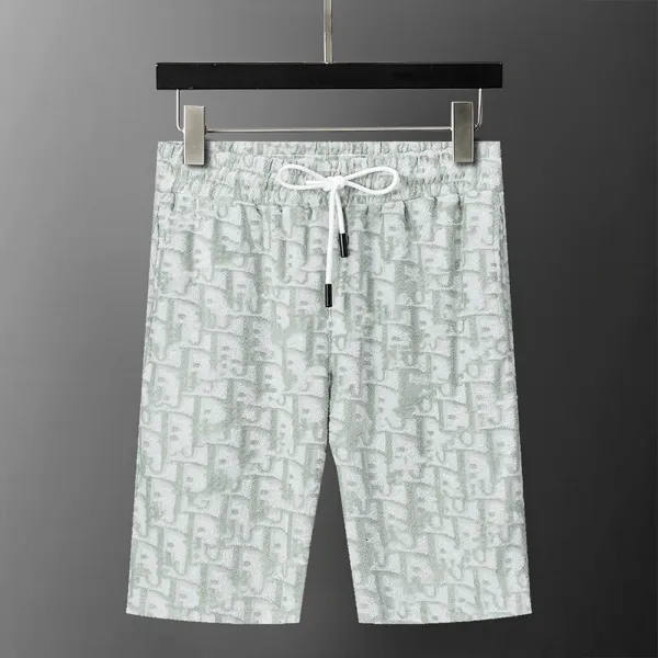 Dior Oblique Print Terry Shorts Mint Green - 1