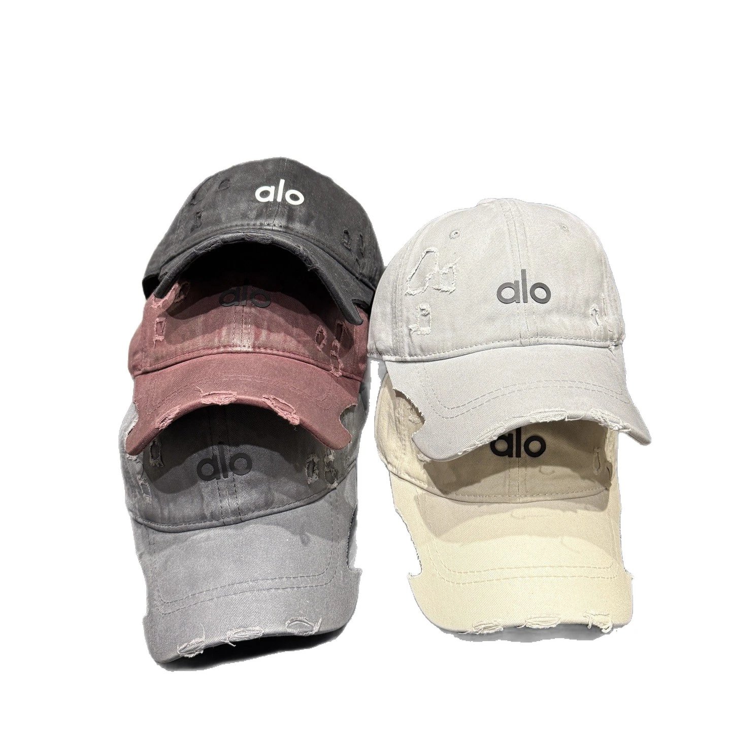 Miu Hats Distressed Logo Baseball Cap image 5