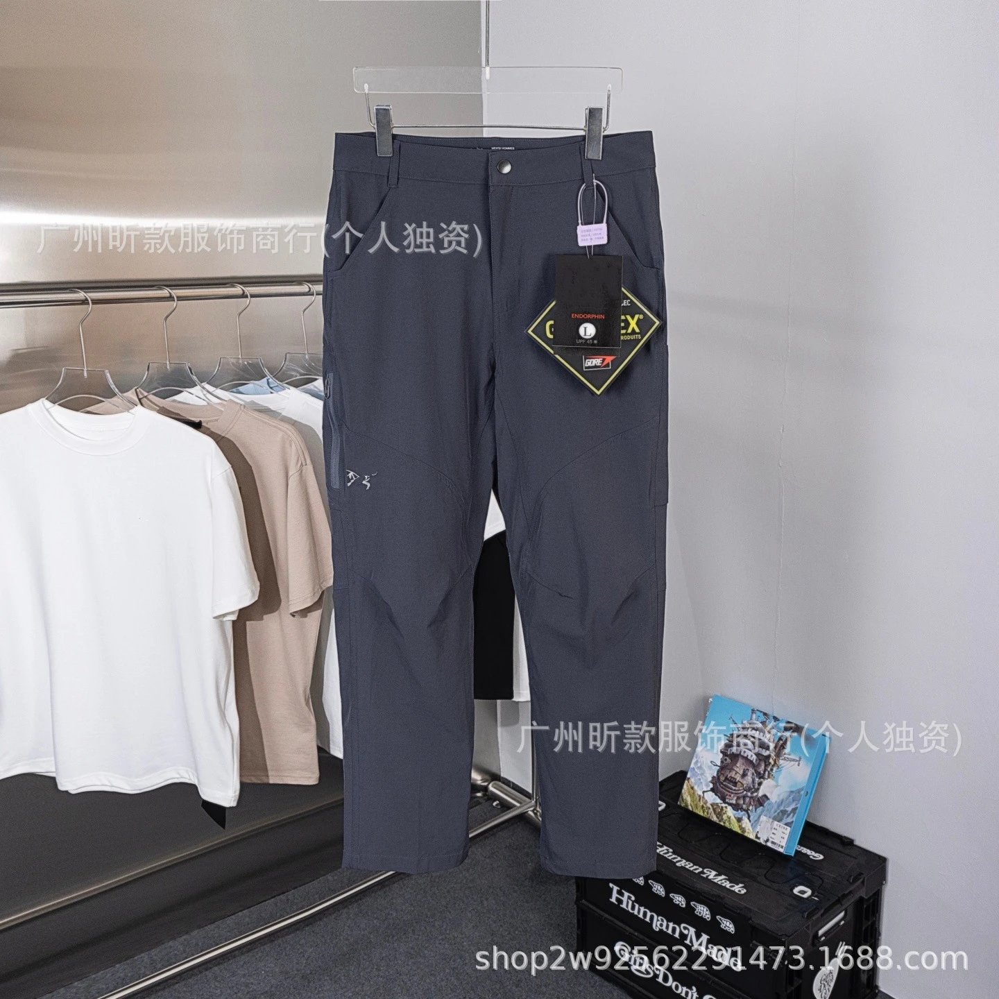 Design Technical Pants Black Full-Open Style Pants - 17