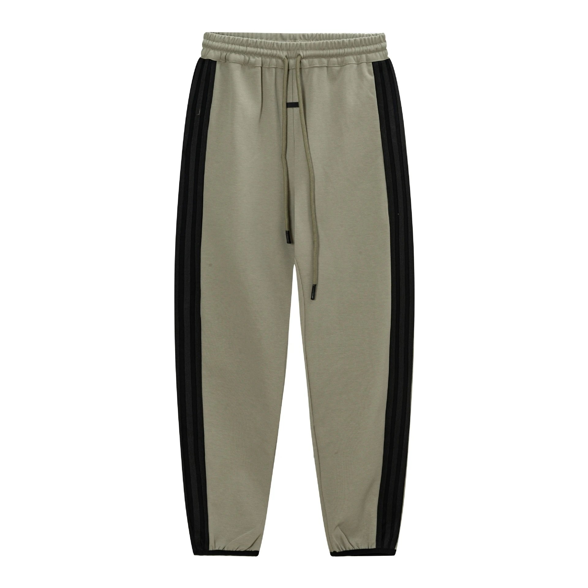 Adidas Originals Track Pants Black with Olive Stripes Sweatpants - 9