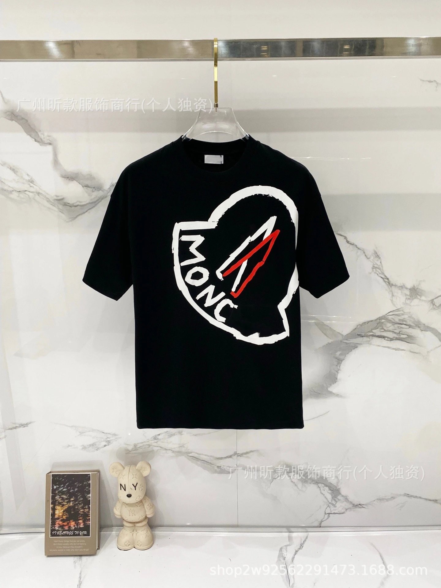 Moncler Logo Print White T-Shirt - 24