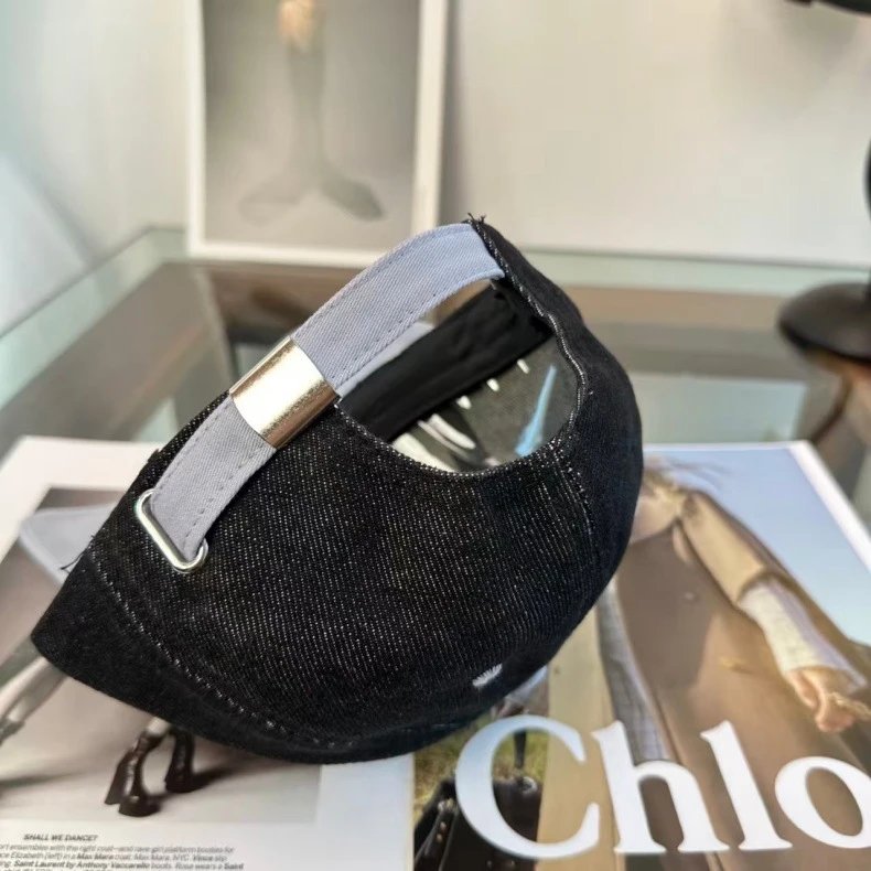 Chanel Denim Baseball Cap Black and Gray - 5