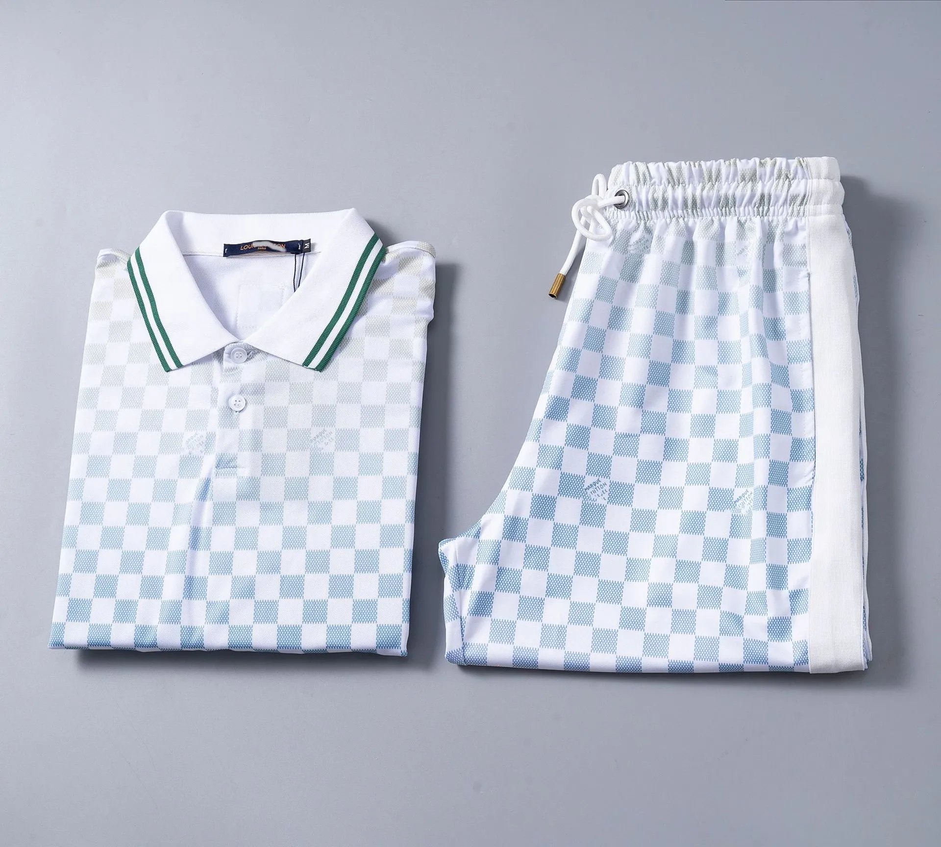 Versace Logo Print Pink Polo and Shorts Set - 5