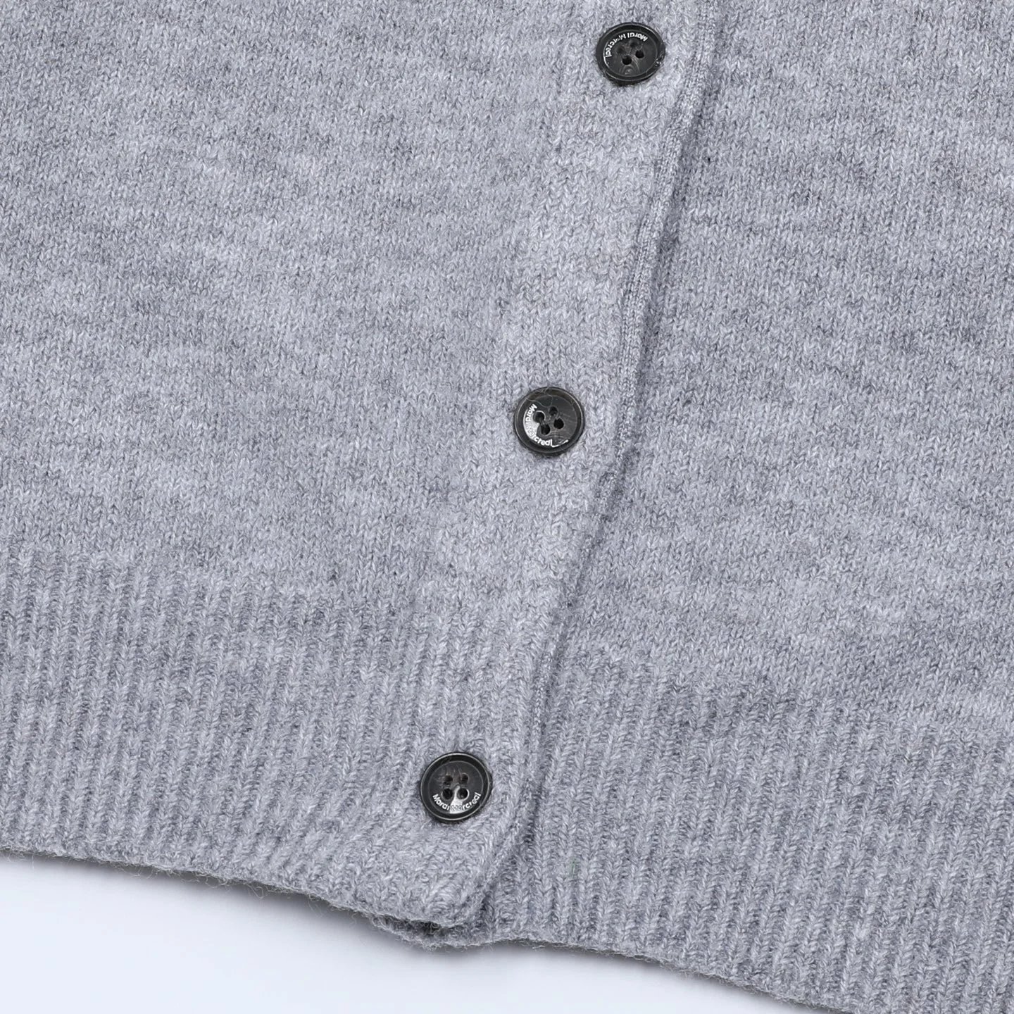Mardi Mercredi Heart Embroidered Gray Cardigan - 7