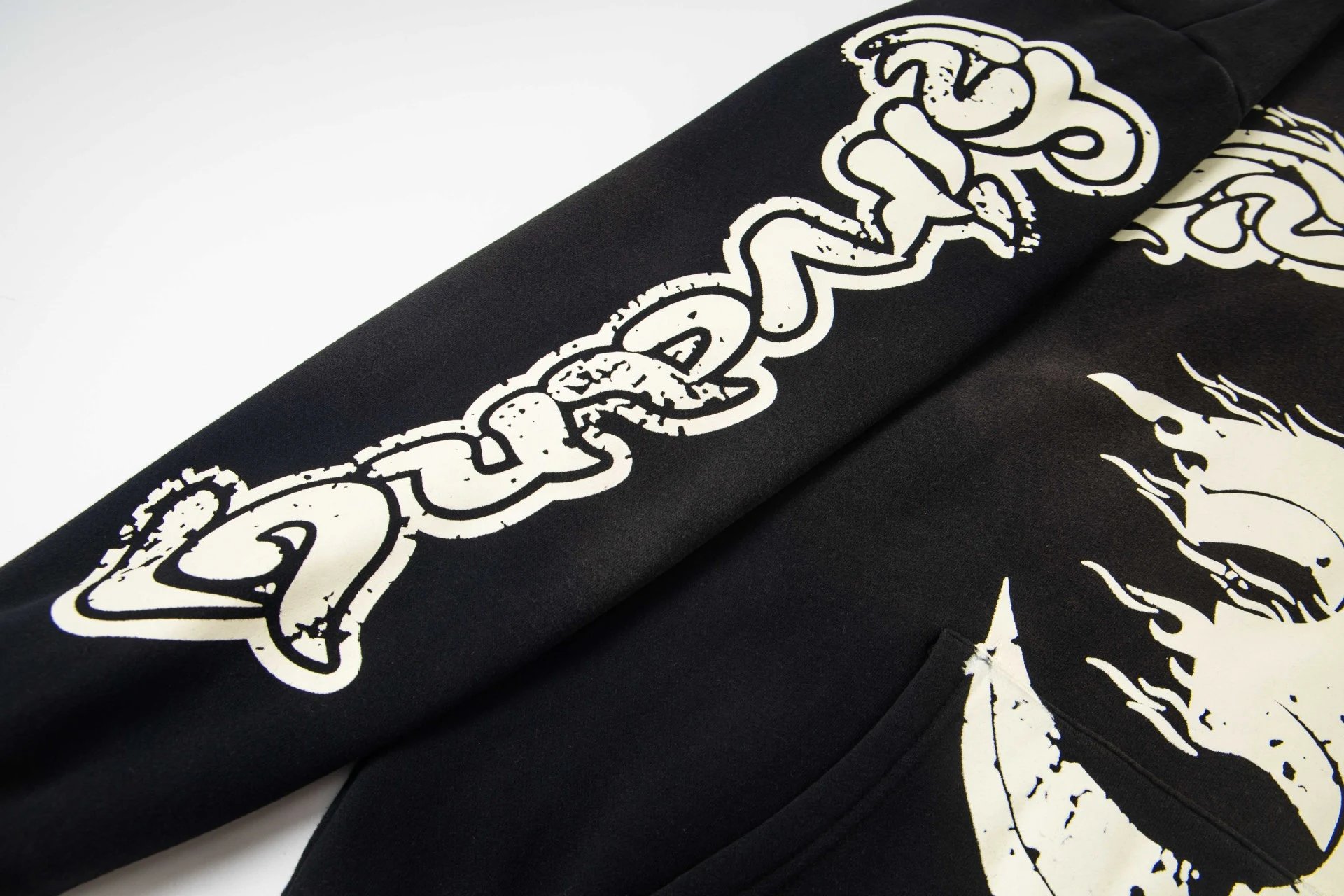 Hellstar Graphic Zip-Up Hoodie Gray - 12