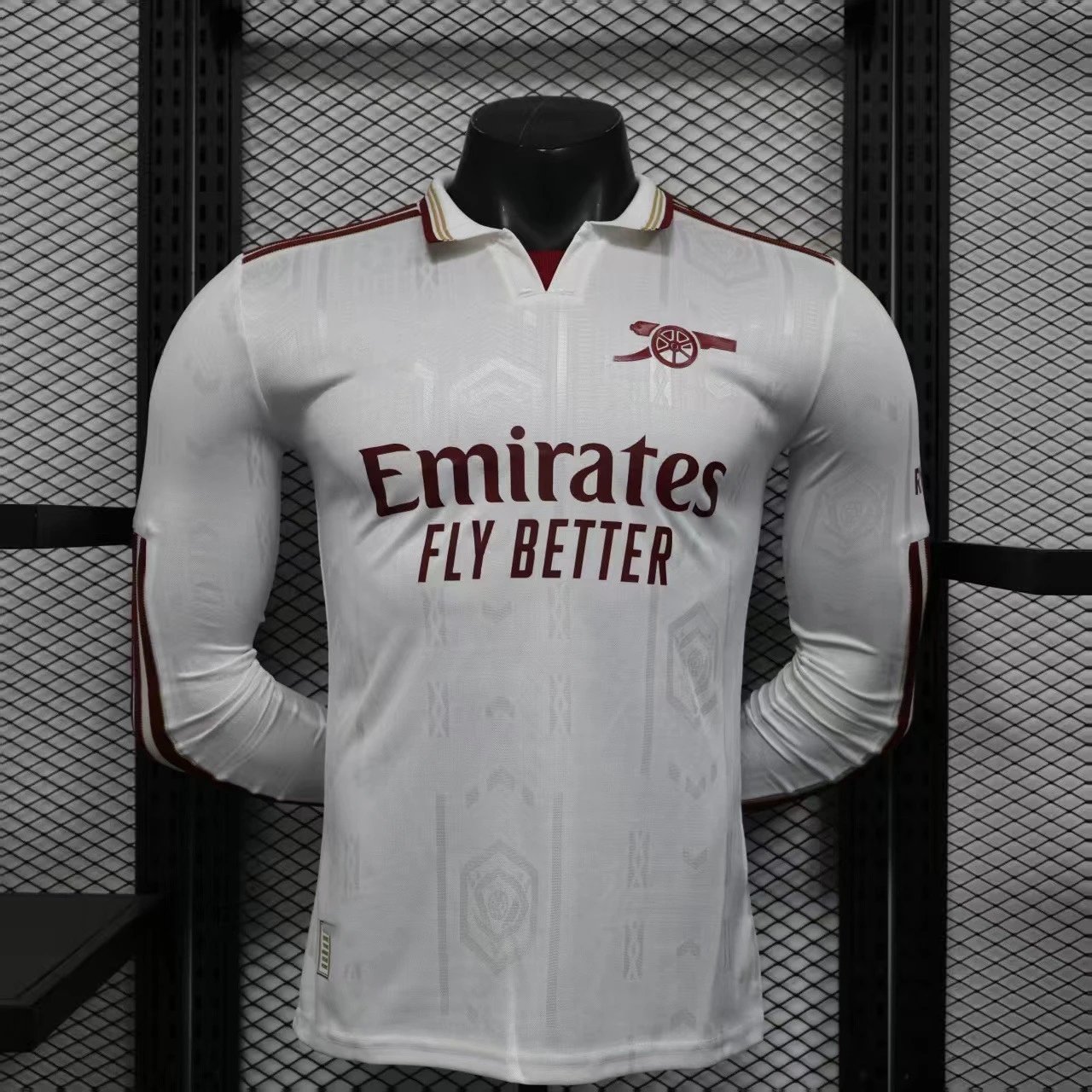 Inter Milan 2024-25 Third Jersey White Blue Geometric Pattern Long-Sleeve Jersey - 15