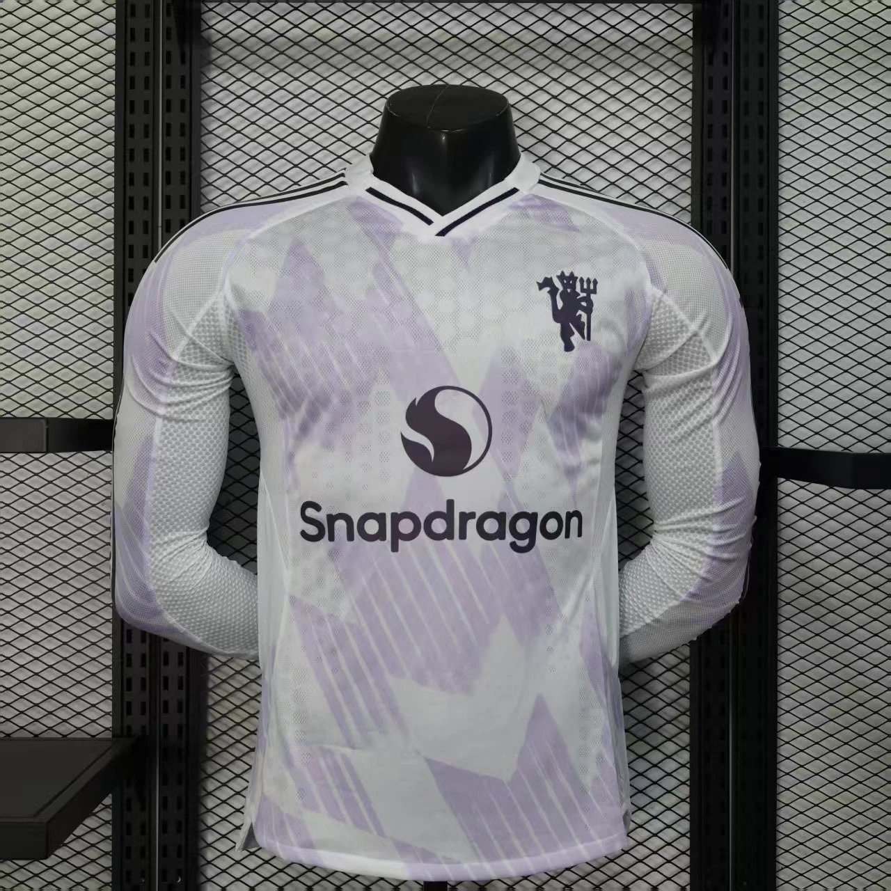 Inter Milan 2024-25 Third Jersey White Blue Geometric Pattern Long-Sleeve Jersey - 10