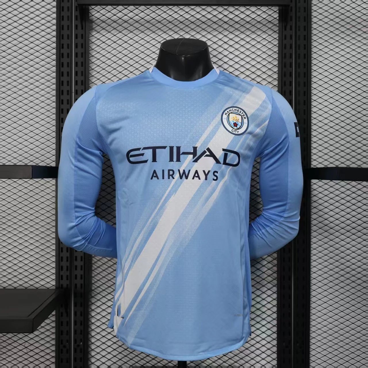 Inter Milan 2024-25 Third Jersey White Blue Geometric Pattern Long-Sleeve Jersey - 16