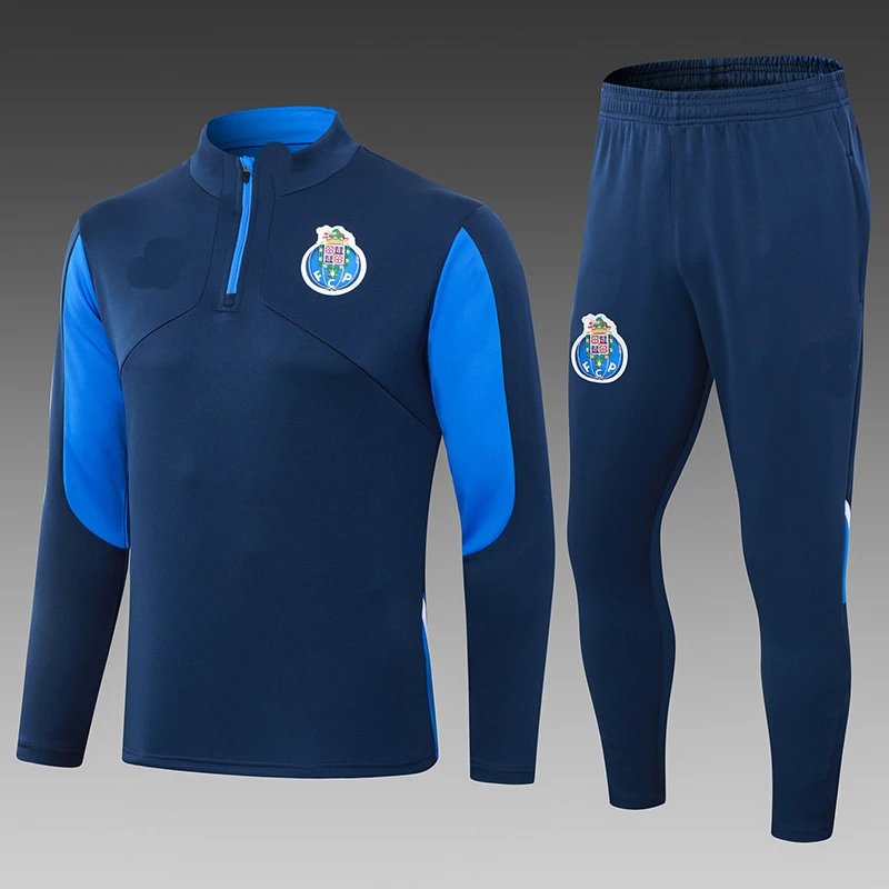 Juventus Training Tracksuit Navy Blue with Orange and Light Blue Accents - 8