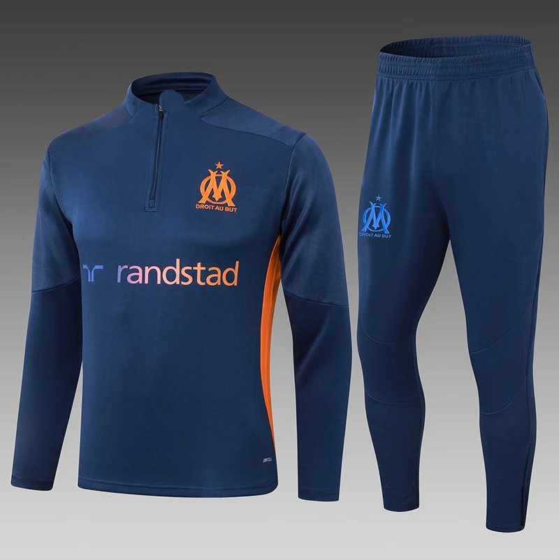 Juventus Training Tracksuit Navy Blue with Orange and Light Blue Accents - 10
