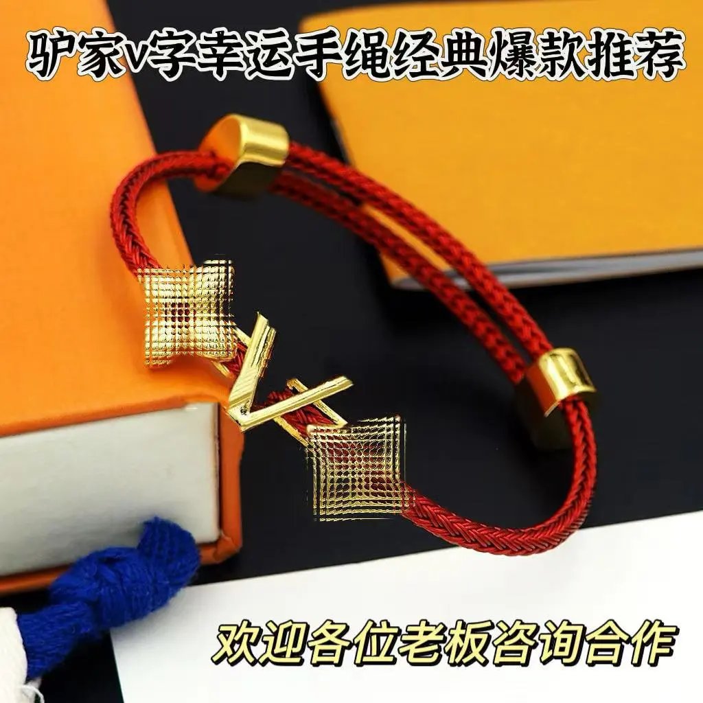 Design Braided Rope Bracelet with Gold Fish Charms Pink and Blue Jewelry - 5