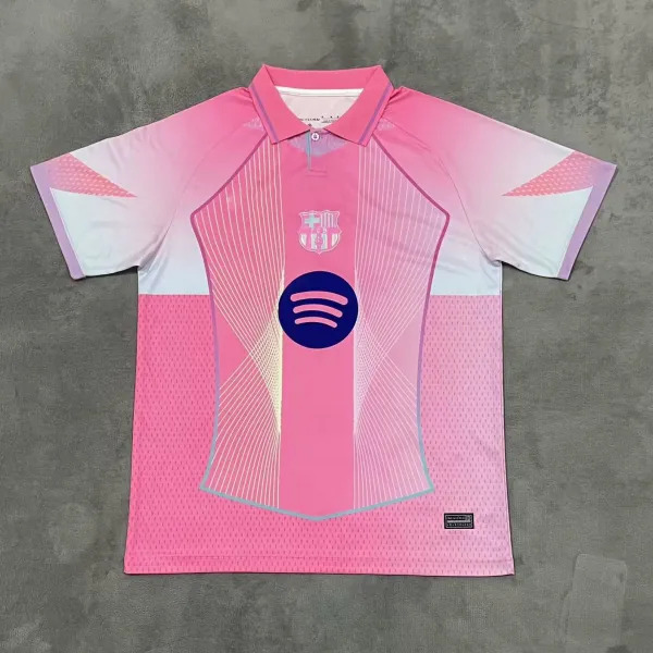 FC Barcelona x Spotify Pink Gradient Polo Jersey Polo Shirt - 1