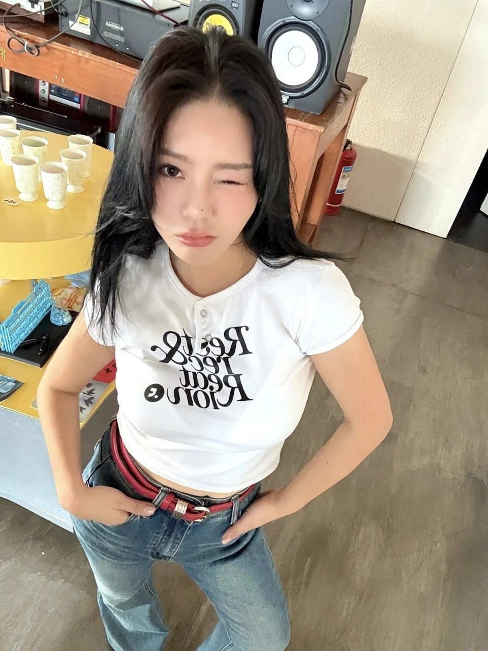 Rest & Recreation Logo Print Henley T-Shirt Gray - 8
