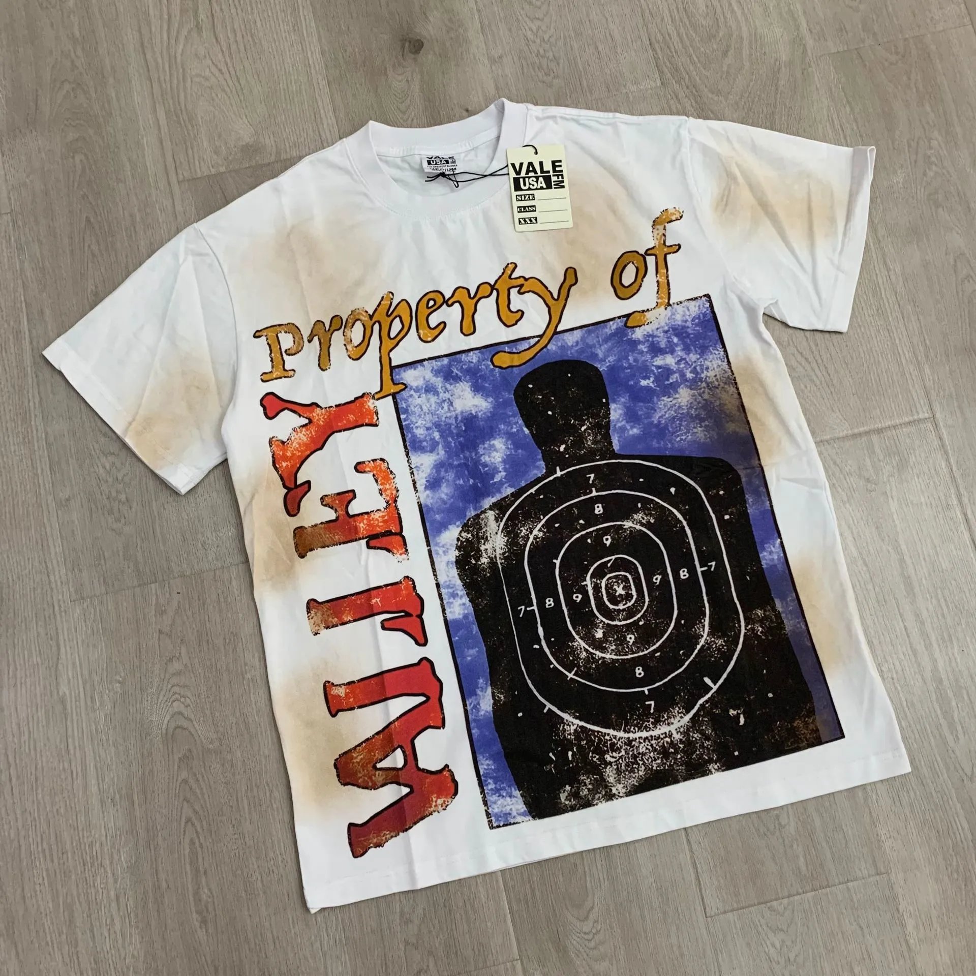 Design Peace Magazine Print T-Shirt White with Red Trim - 20