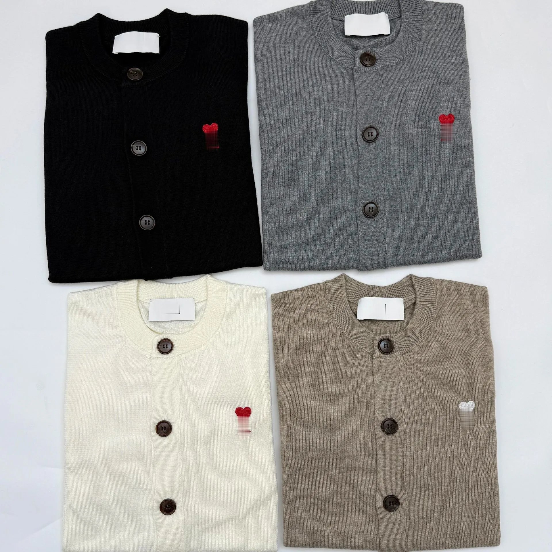 Design Knit Cardigan Beige Button-Front Cardigan - 12