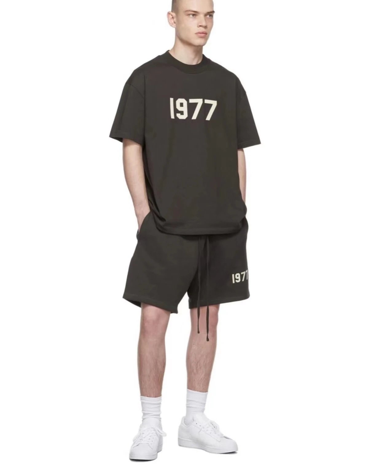 Fear of God Essentials 1977 Black Sweat Shorts - 15
