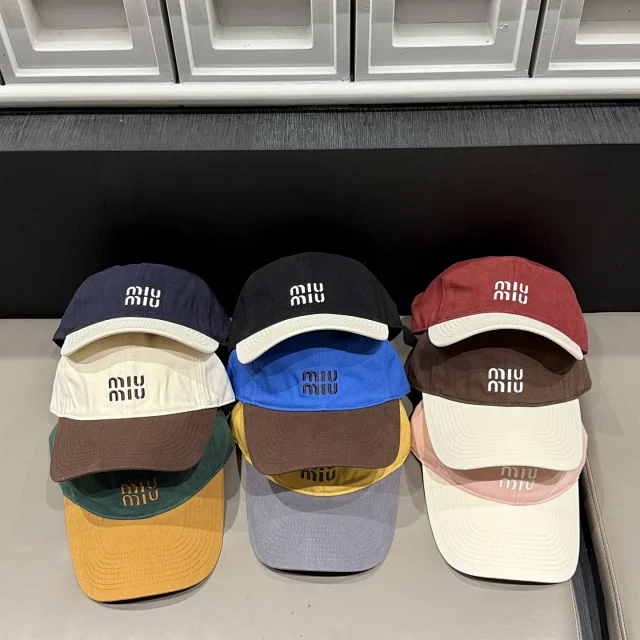 Miu Hats Distressed Logo Baseball Cap product detail image 20