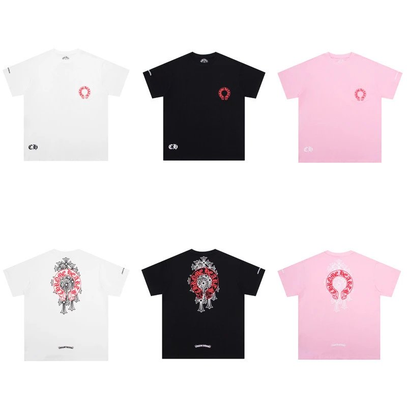 Chrome Hearts Logo Embroidered Black T-Shirt - 7