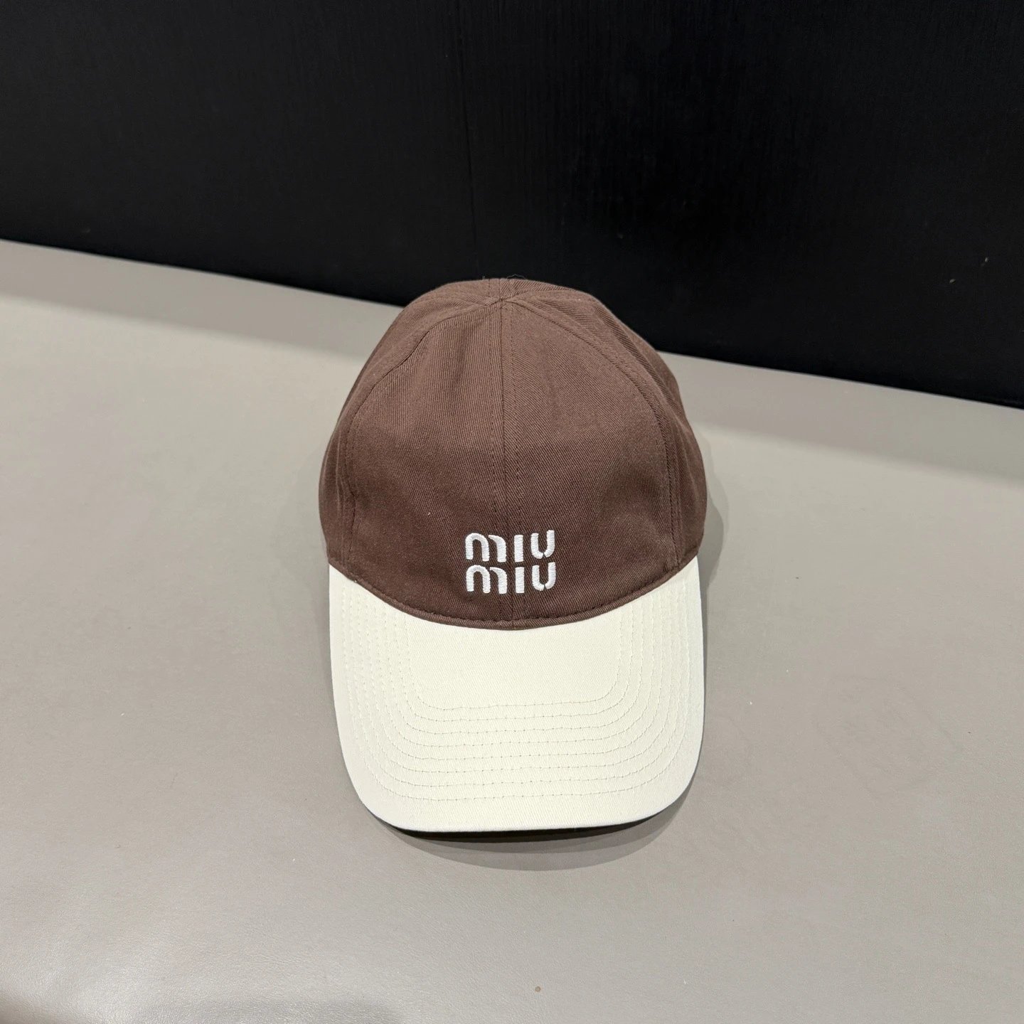 Prada Triangle Logo Washed Denim Baseball Cap Gray - 22