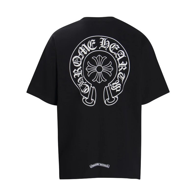 Chrome Hearts Logo Embroidered Black T-Shirt - 22