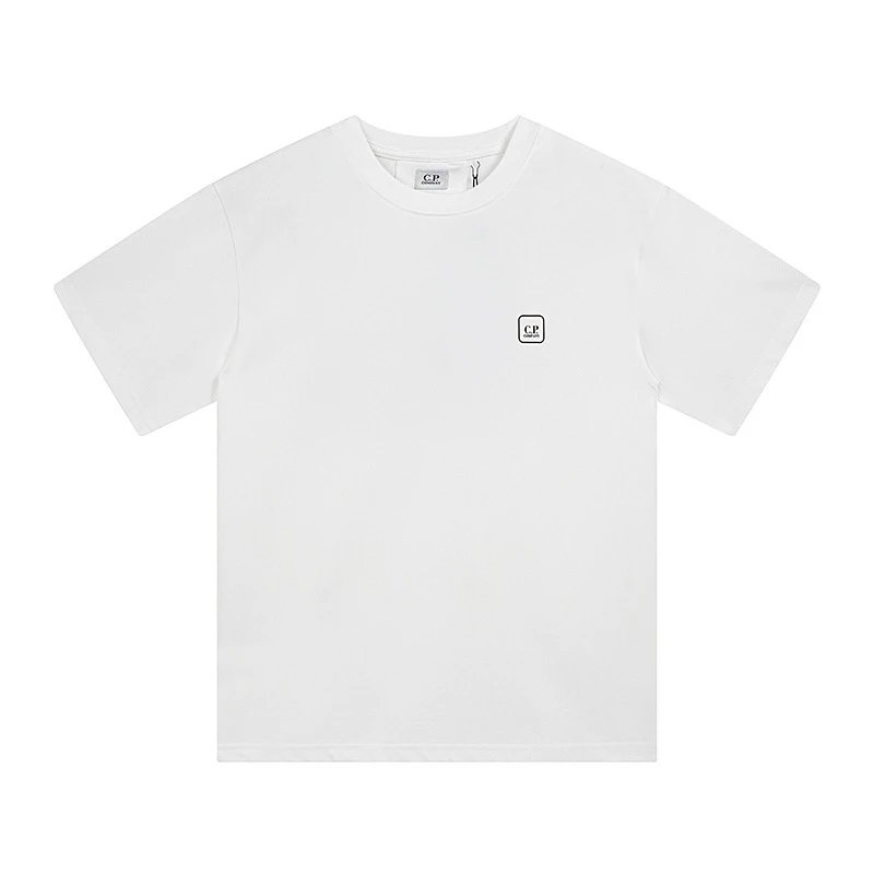 C.P. Company T-Shirts Logo Print Crewneck Short-Sleeve T-Shirt — 230 white