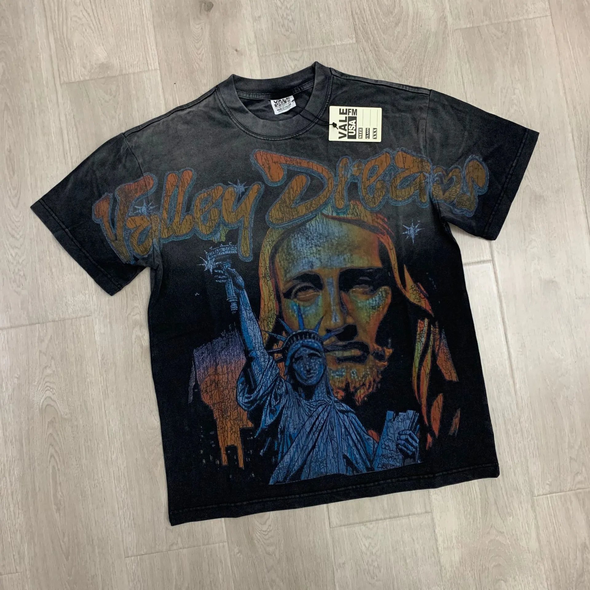 Design Peace Magazine Print T-Shirt White with Red Trim - 27