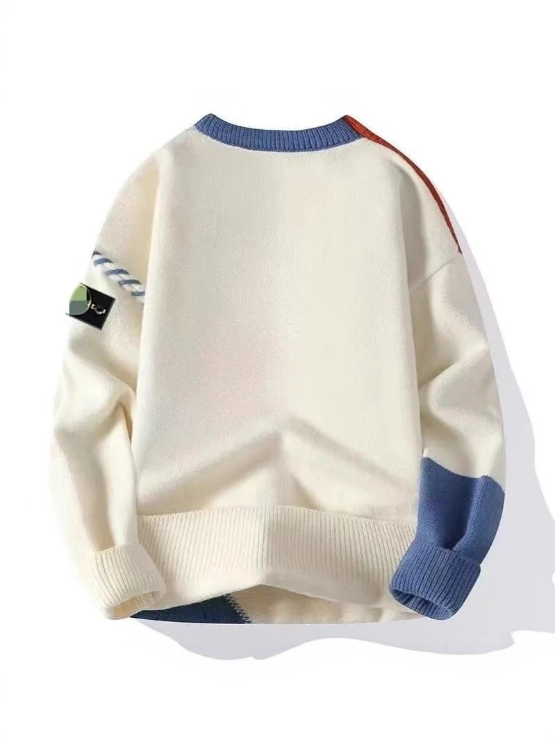 Design Patchwork Knit Sweater Multicolor - 7