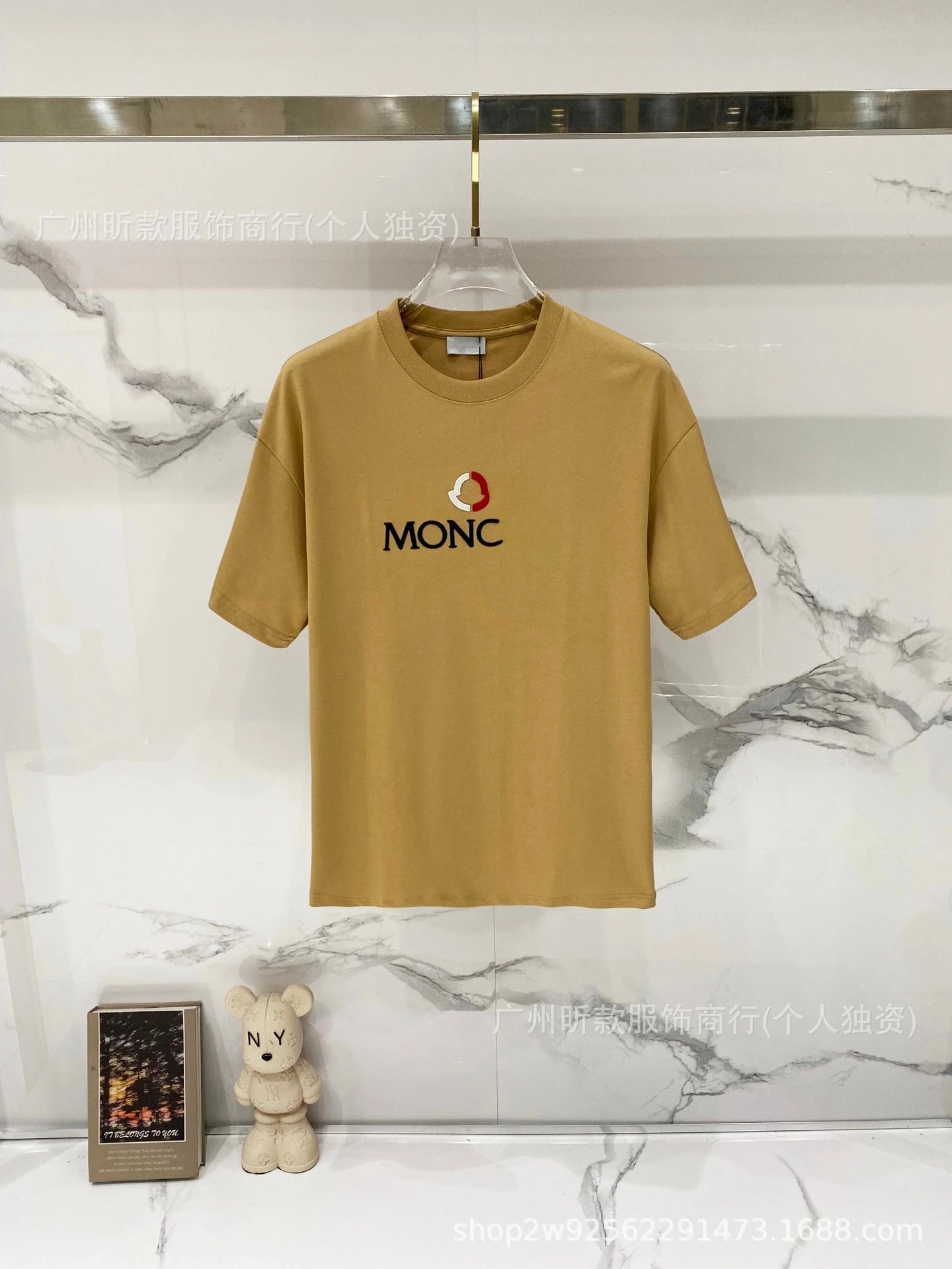 Moncler Logo Print White T-Shirt - 28