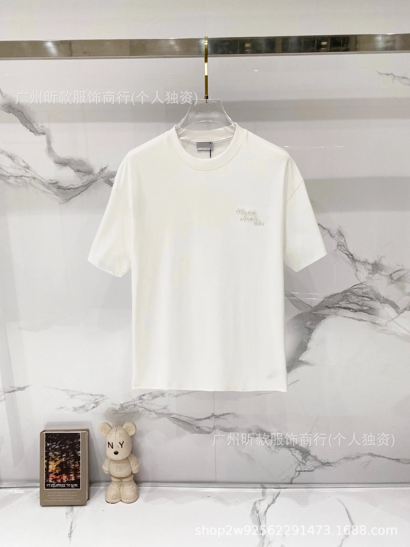 Moncler Logo Print White T-Shirt - 30