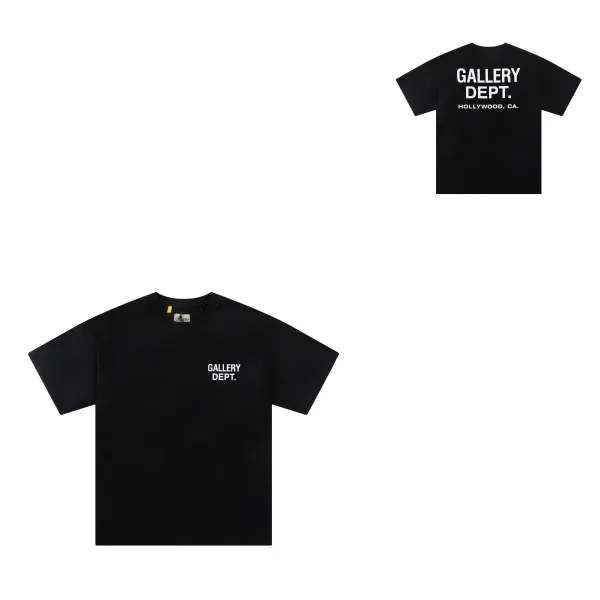Gallery Dept. Logo Print Black T-Shirt - 1