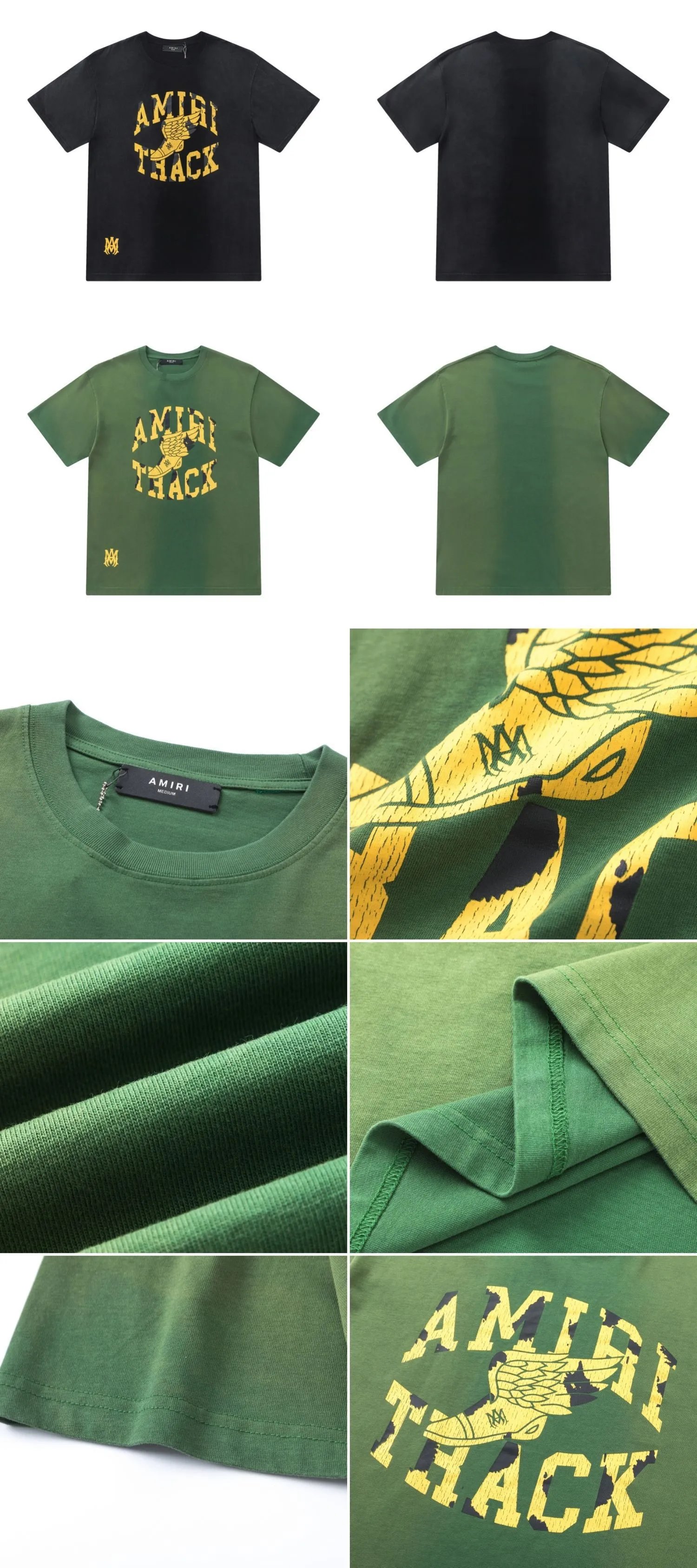 Amiri Tiger Logo Graphic T-Shirt Army Green - 5