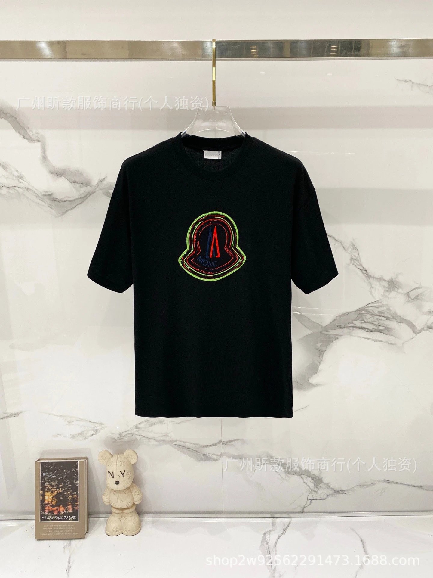 Moncler Logo Print White T-Shirt - 35