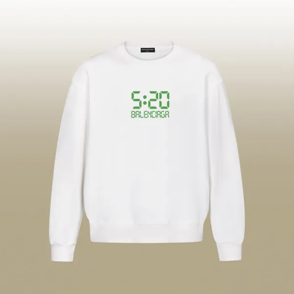 Balenciaga Digital Clock White Hoodie - 1