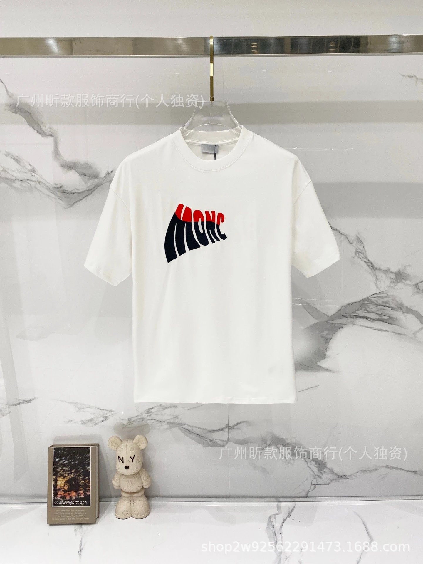 Moncler Logo Print White T-Shirt - 19