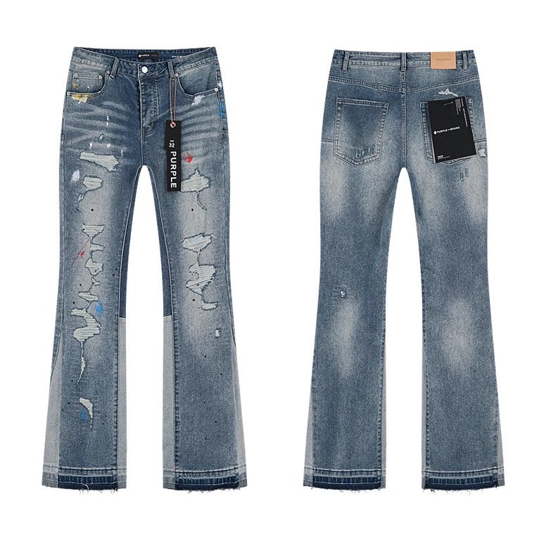 Amiri Logo Patch Distressed Denim Shorts Blue - 10