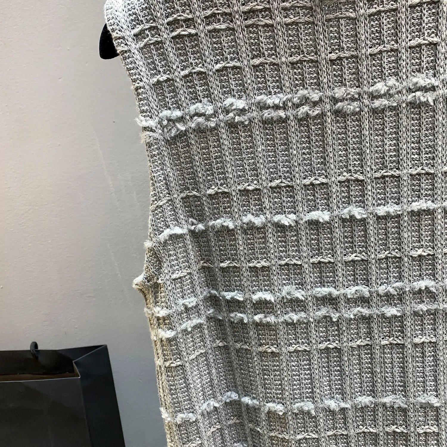 Chanel Tweed Collarless Sleeveless Dress in Gray-White - 6