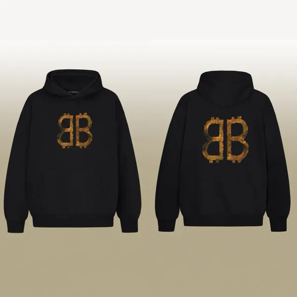 Balenciaga BB Bitcoin Hoodie Black - 1