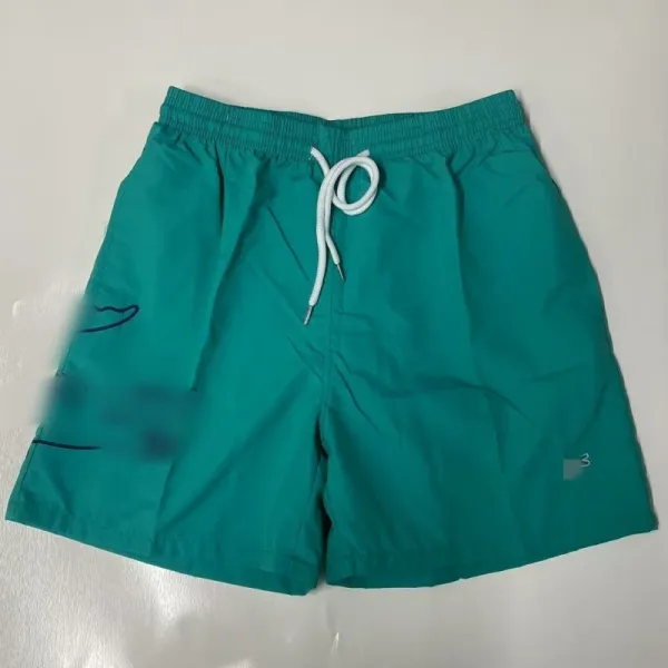 Design Swim Trunks Teal with Abstract Line Detail Shorts Swimwear - 1