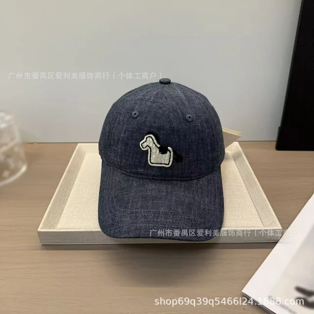 Hermès Hats Embroidered Horse Patch Baseball Cap product detail image 18