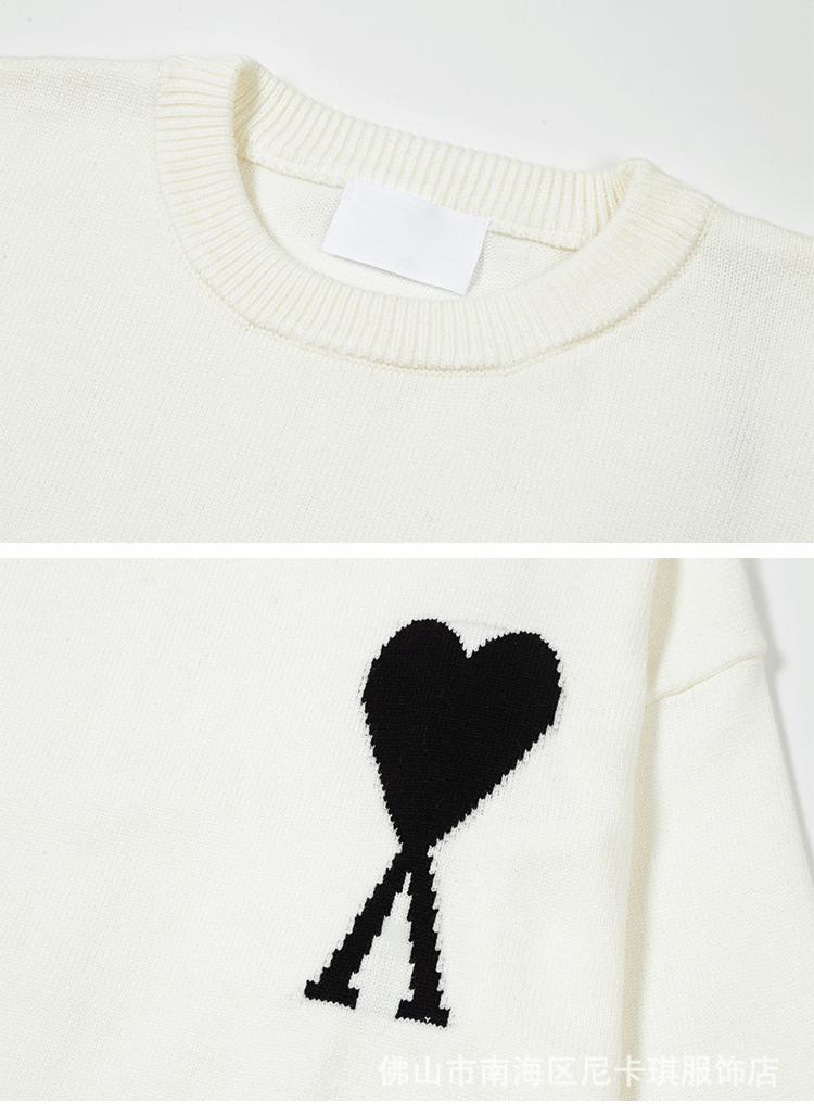 Comme des Garçons Play Heart Logo Navy Knit Sweater - 5